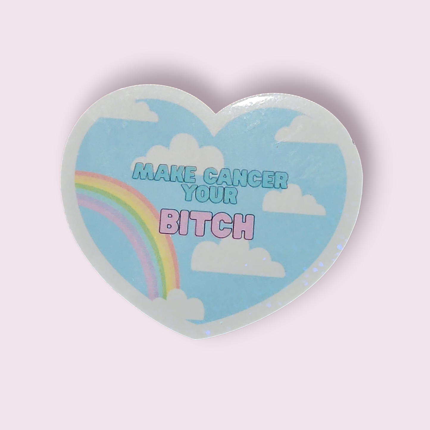 Cancer Sucks Heart Stickers