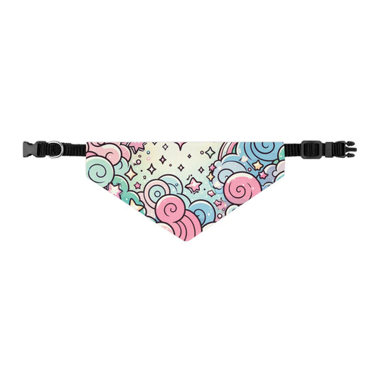 Kawaii Pastel Swirls Pet Bandana Collar