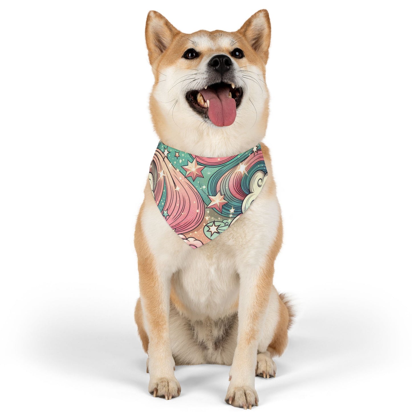 Kawaii Pastel Swirl Pet Bandana