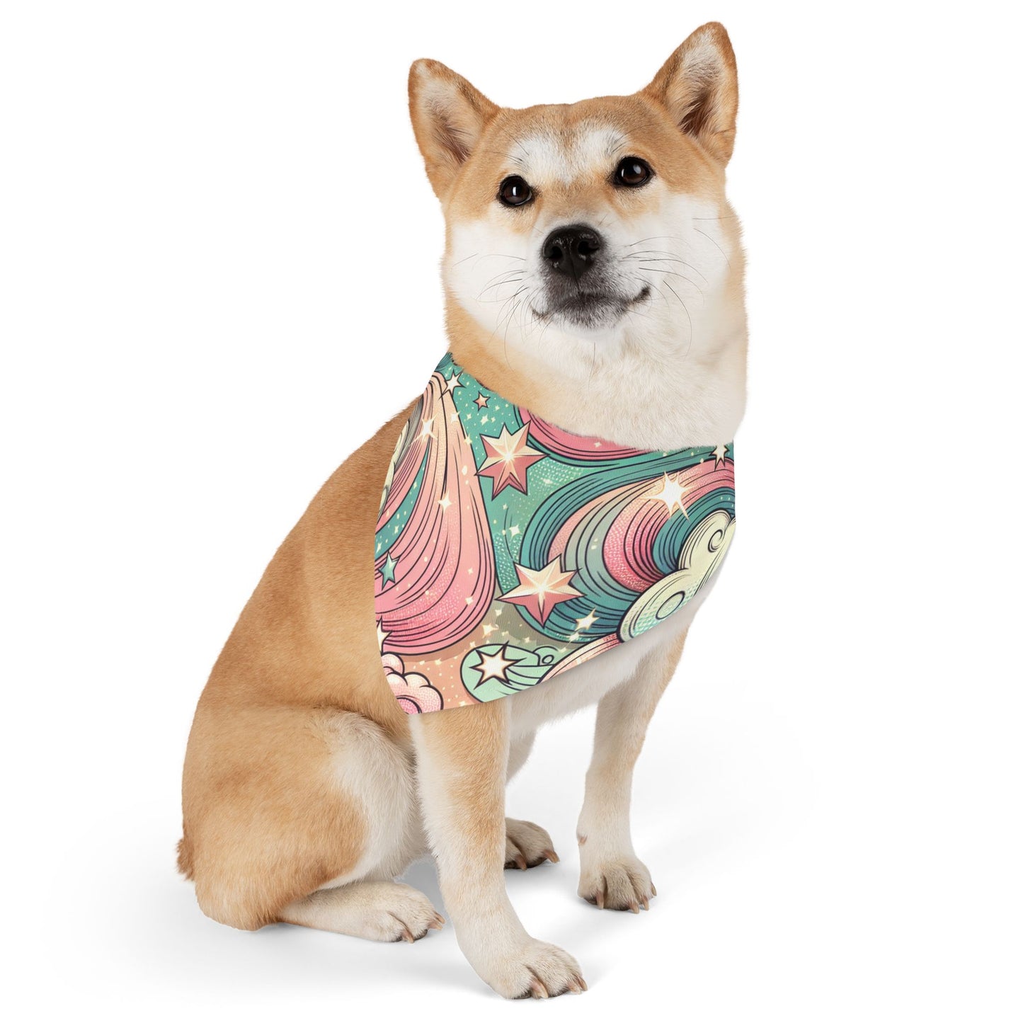 Kawaii Pastel Swirl Pet Bandana