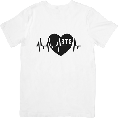 Kpop BTS Heart Beat short sleeve shirt.