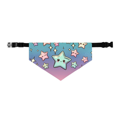 Kawaii Pastel Sparkle Stars Pet Bandana Collar