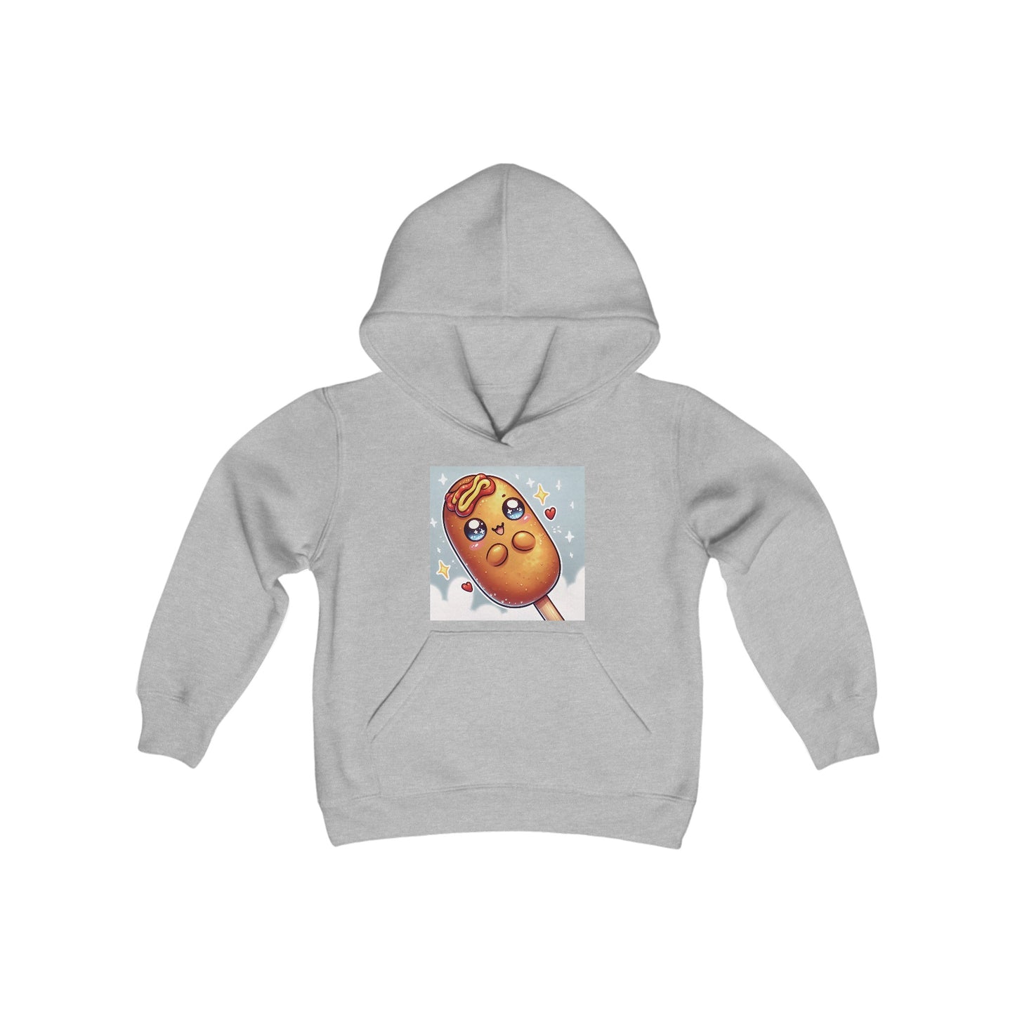 Kawaii Corndog Youth Heavy Blend Hooded Sweatshirt