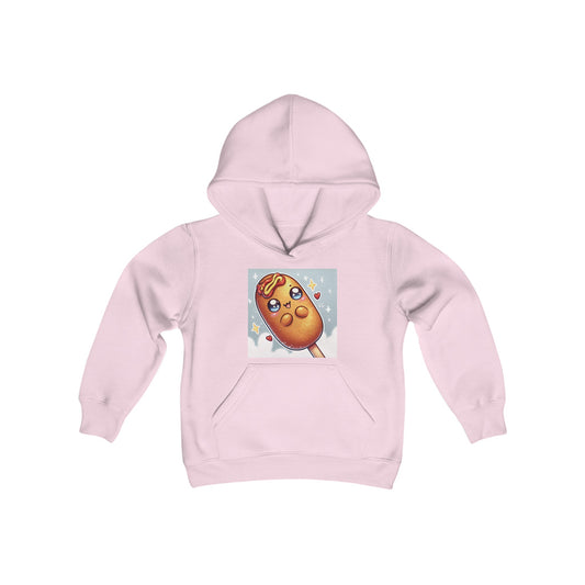 Kawaii Corndog Youth Heavy Blend Hooded Sweatshirt