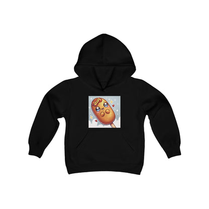 Kawaii Corndog Youth Heavy Blend Hooded Sweatshirt