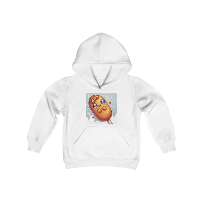 Kawaii Corndog Youth Heavy Blend Hooded Sweatshirt