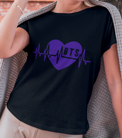 Kpop BTS Heart Beat short sleeve shirt.