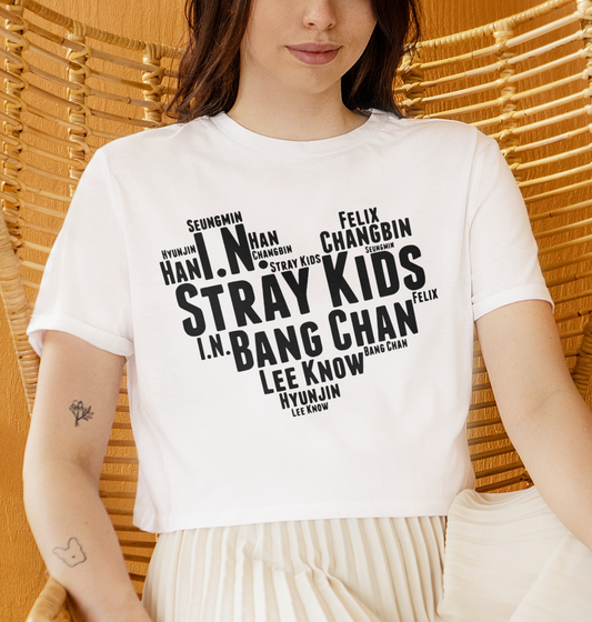 Stray Kids Kpop short sleeve shirt.