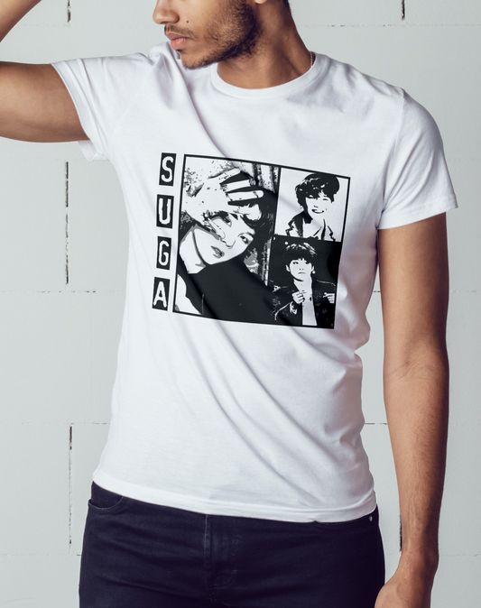 BTS Suga Bias K-pop short sleeve shirt.