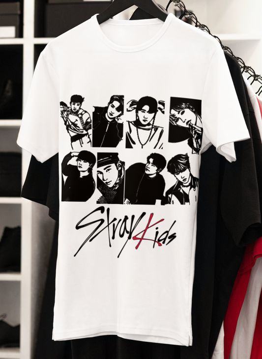 Stray Kids Kpop short sleeve shirt.