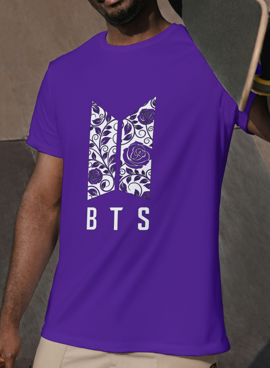 BTS Floral Kpop short sleeve shirt.