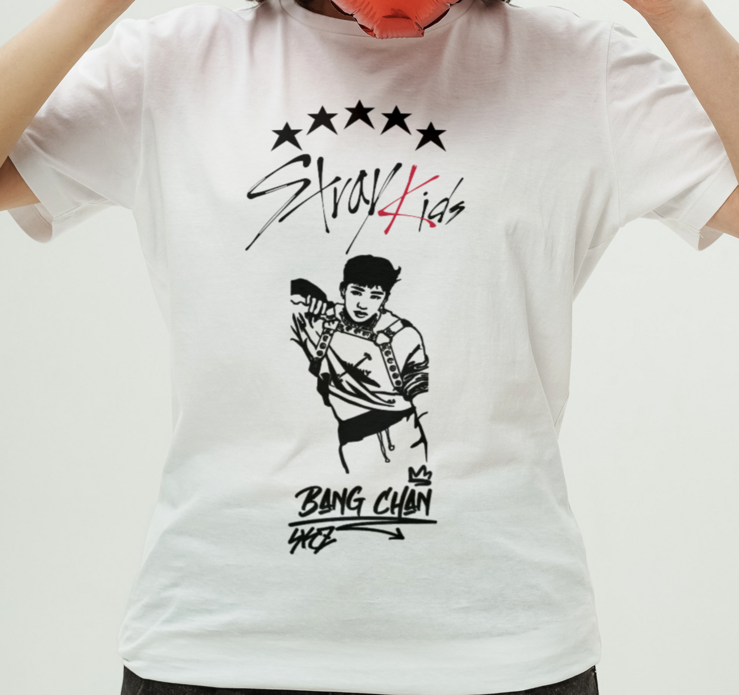 Stray Kids BangChan Kpop short sleeve shirt.