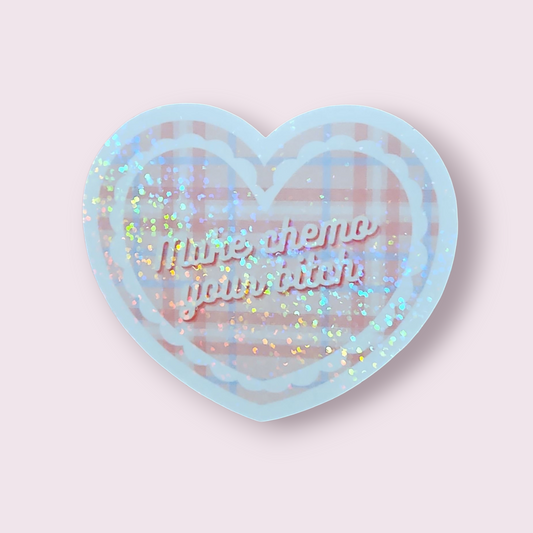 Cancer Sucks Heart Stickers