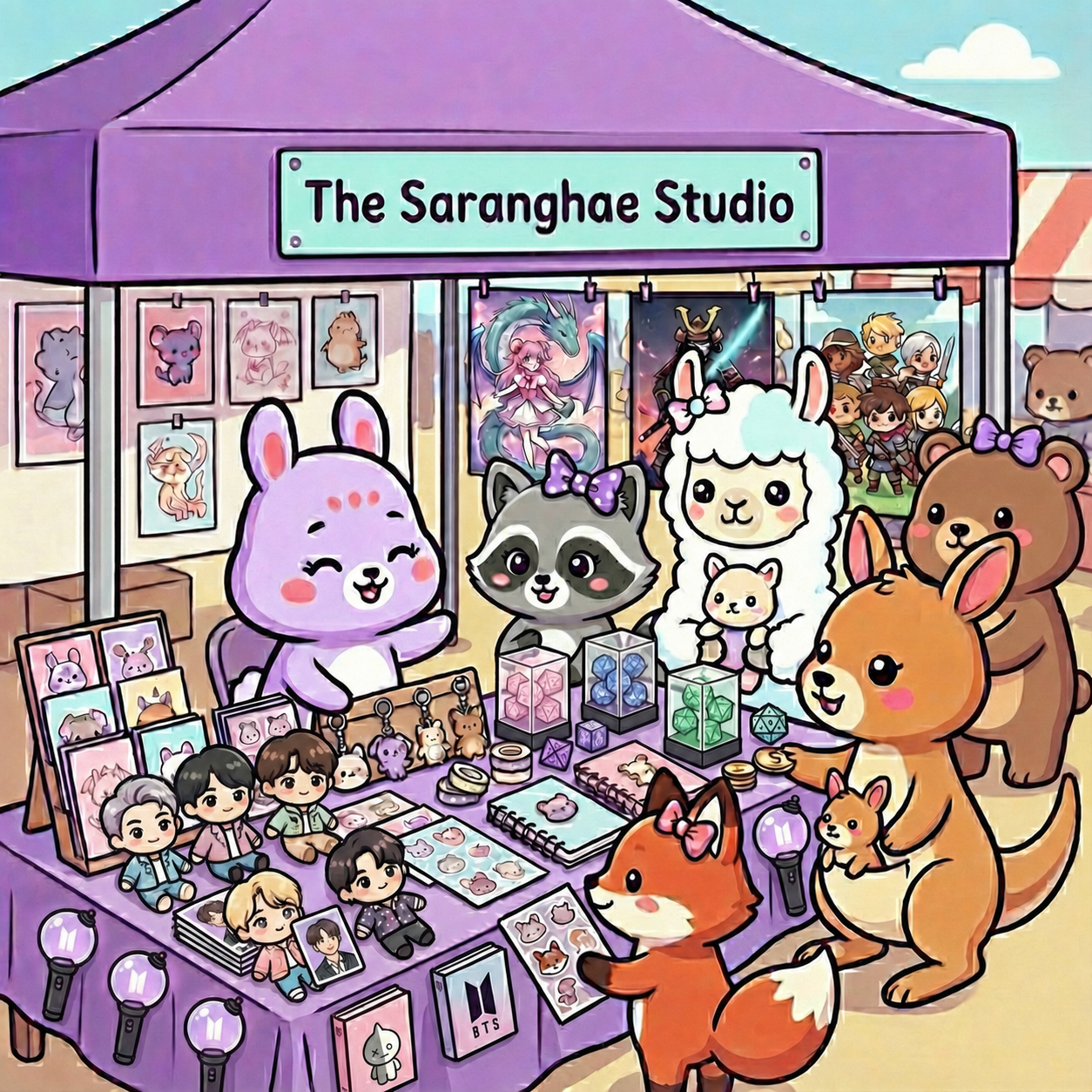 Craft supplies and fandom items